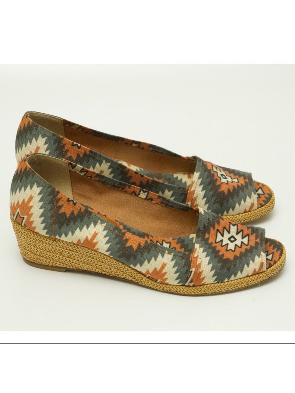 Stuart Weitzman Theodora & Callum Espadrilles Womens 8.5 Shoes Wedges Southwest